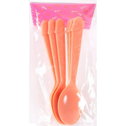 Penis Shaped Reusable Plastic Spoons ( 6Pk )