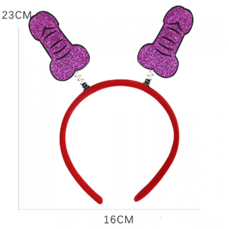 Penis Shaped Springy Headband