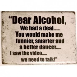 Dear Alcohol Fridge Magnet  ( 1Pk )
