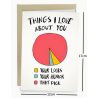 Things I Love About You, That Dick Card