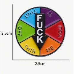 Spinning Fuck Mood Pin
