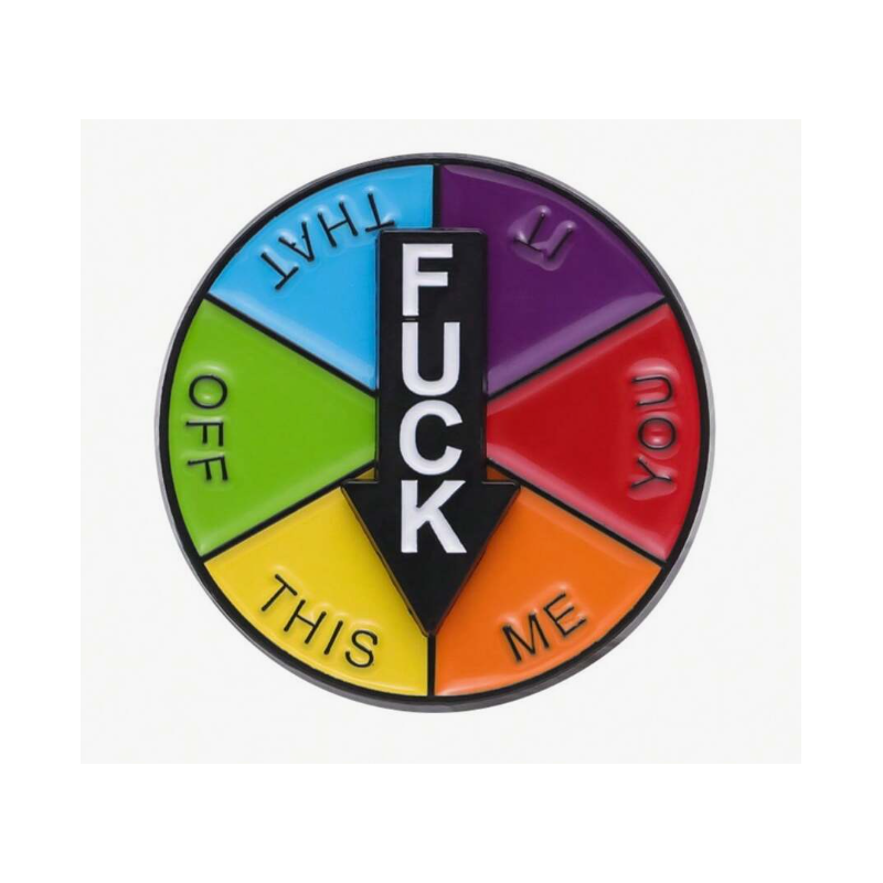 Spinning Fuck Mood Pin