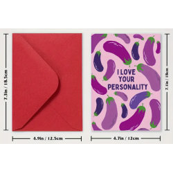 I Love Your Personality Eggplant Card