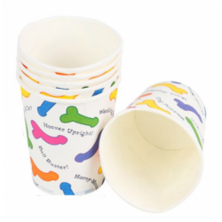 Penis Printed Paper Cups (6Pk)
