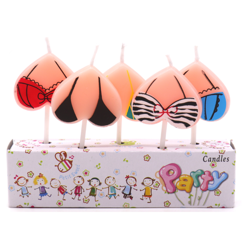 Bra Shaped Birthday Candles (5Pk)