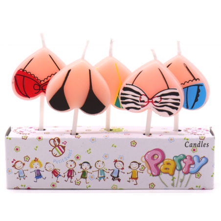Bra Shaped Birthday Candles (5Pk)